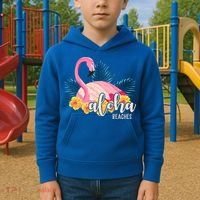 Aloha Beaches Flamingo Tropical Kids Hoodie thumb 2