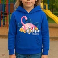 Aloha Beaches Flamingo Tropical Kids Hoodie thumb 3