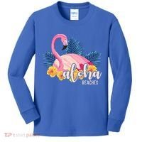 Aloha Beaches Flamingo Tropical Kids Long Sleeve Shirt thumb 0