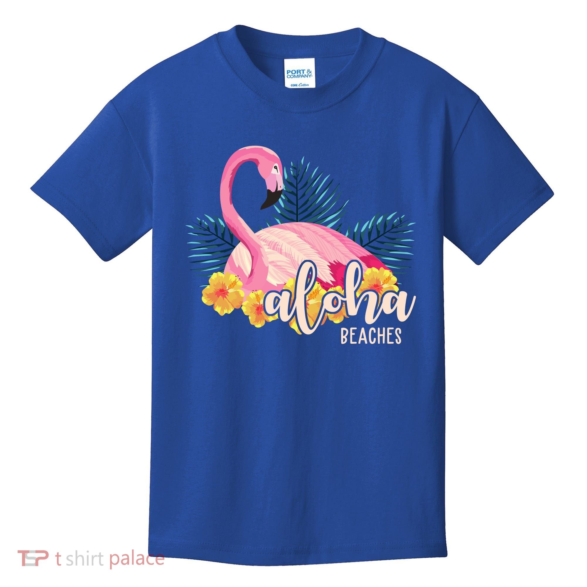Aloha Beaches Flamingo Tropical Kids T-Shirt