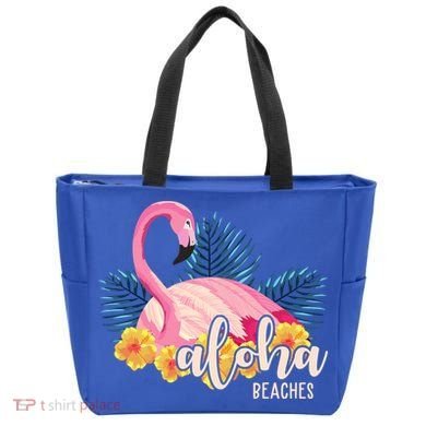 Aloha Beaches Flamingo Tropical Tote Bag