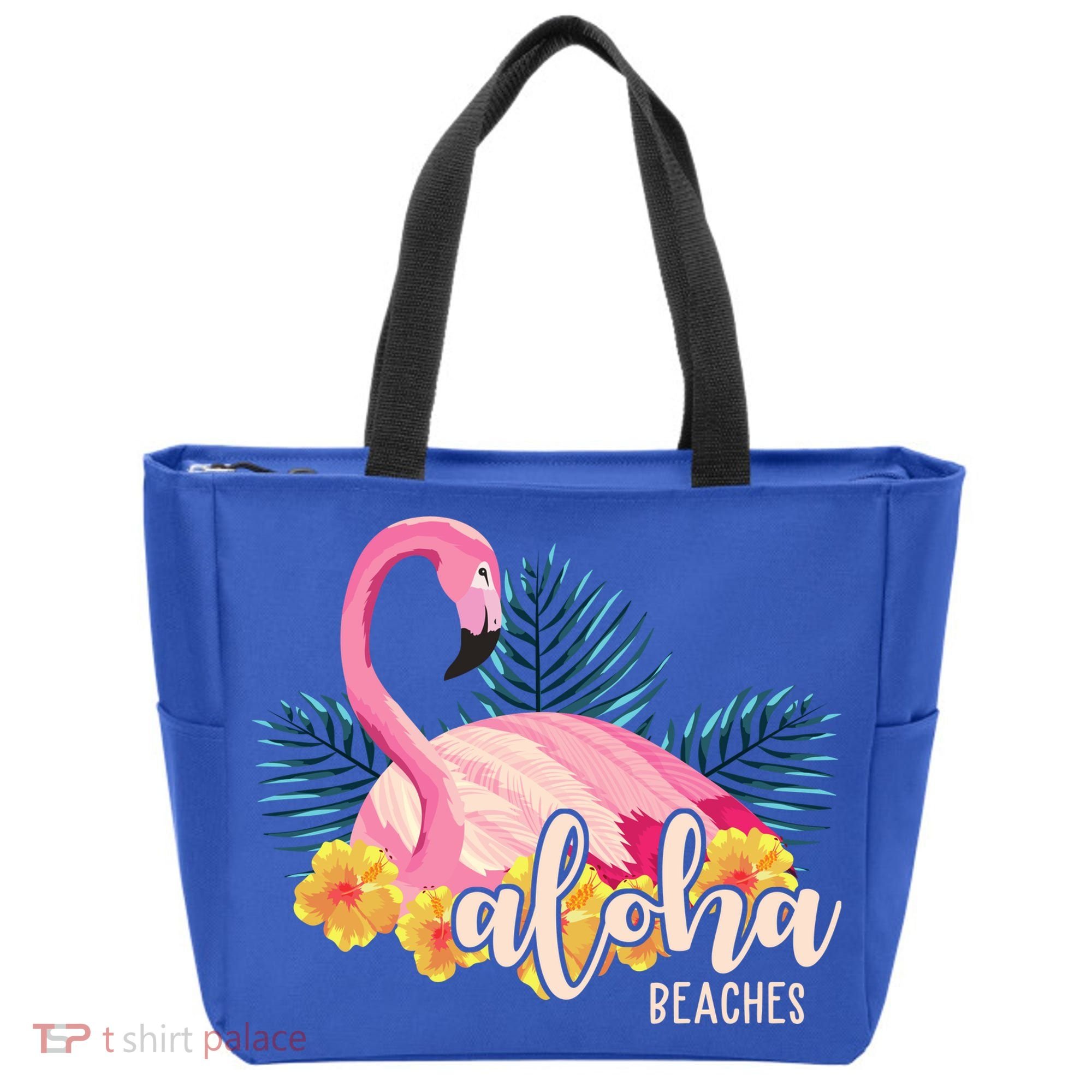 Aloha Beaches Flamingo Tropical Tote Bag