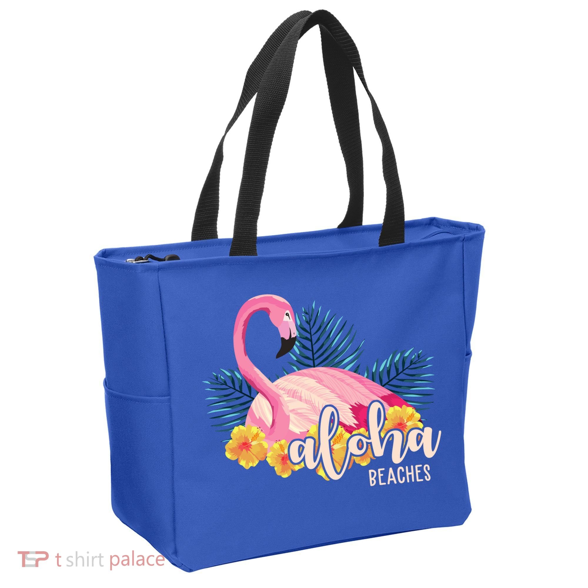 Aloha Beaches Flamingo Tropical Tote Bag