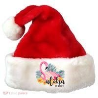 Aloha Beaches Flamingo Tropical Santa Hat thumb 0