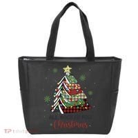 All Booked For Christmas Funny Christmas Book Tree Tote Bag thumb 0