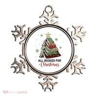 All Booked For Christmas Funny Christmas Book Tree Ornament thumb 0