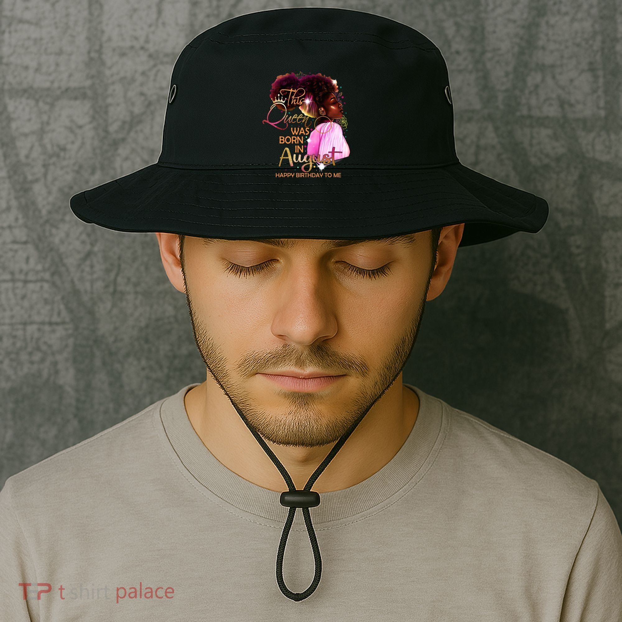 August Birthday Funny Melanin Afro Queen Black Wo Bucket Hat