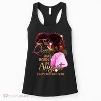 August Birthday Funny Melanin Afro Queen Black Wo Women's Tank Top thumb 0