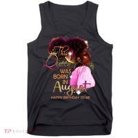August Birthday Funny Melanin Afro Queen Black Wo Tank Top thumb 0