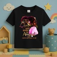 August Birthday Funny Melanin Afro Queen Black Wo Toddler T-Shirt thumb 3