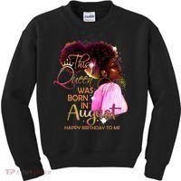 August Birthday Funny Melanin Afro Queen Black Wo Kids Sweatshirt thumb 0