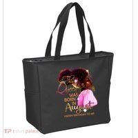 August Birthday Funny Melanin Afro Queen Black Wo Tote Bag thumb 2