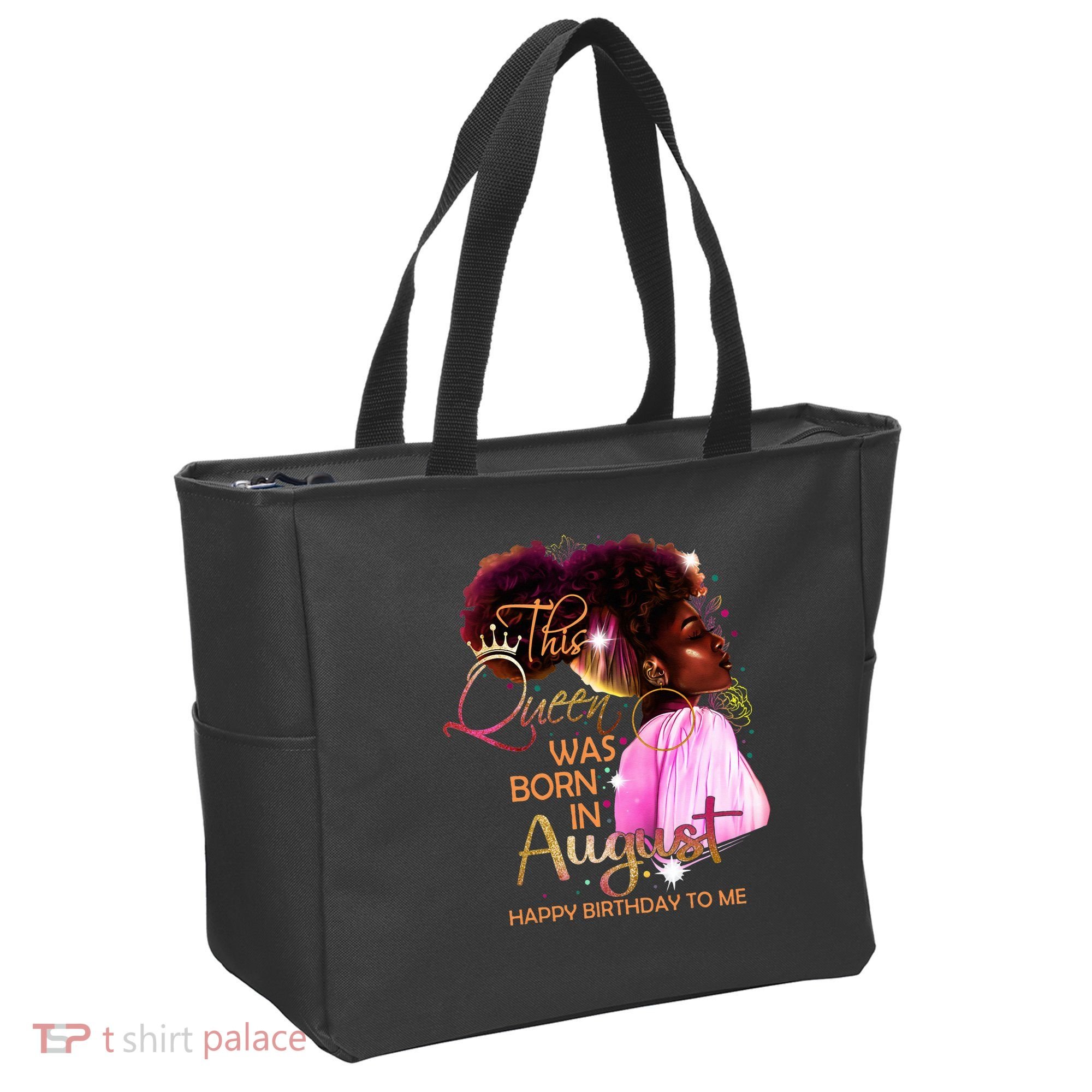 August Birthday Funny Melanin Afro Queen Black Wo Tote Bag