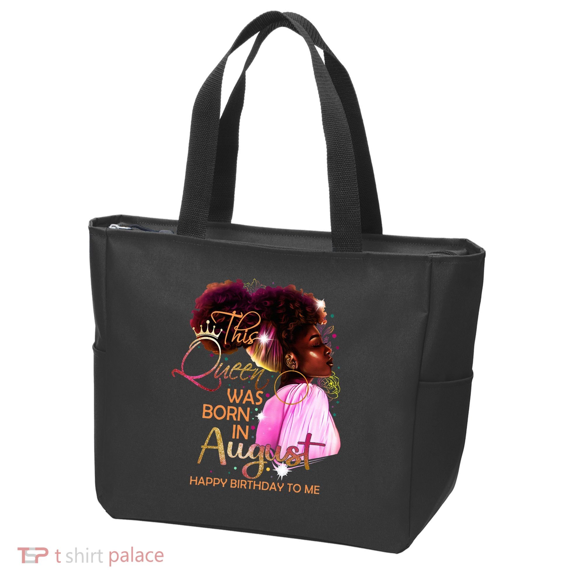 August Birthday Funny Melanin Afro Queen Black Wo Tote Bag