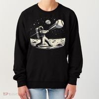 Astronaut Baseball Funny Space Baseball Women's Sweatshirt thumb 0