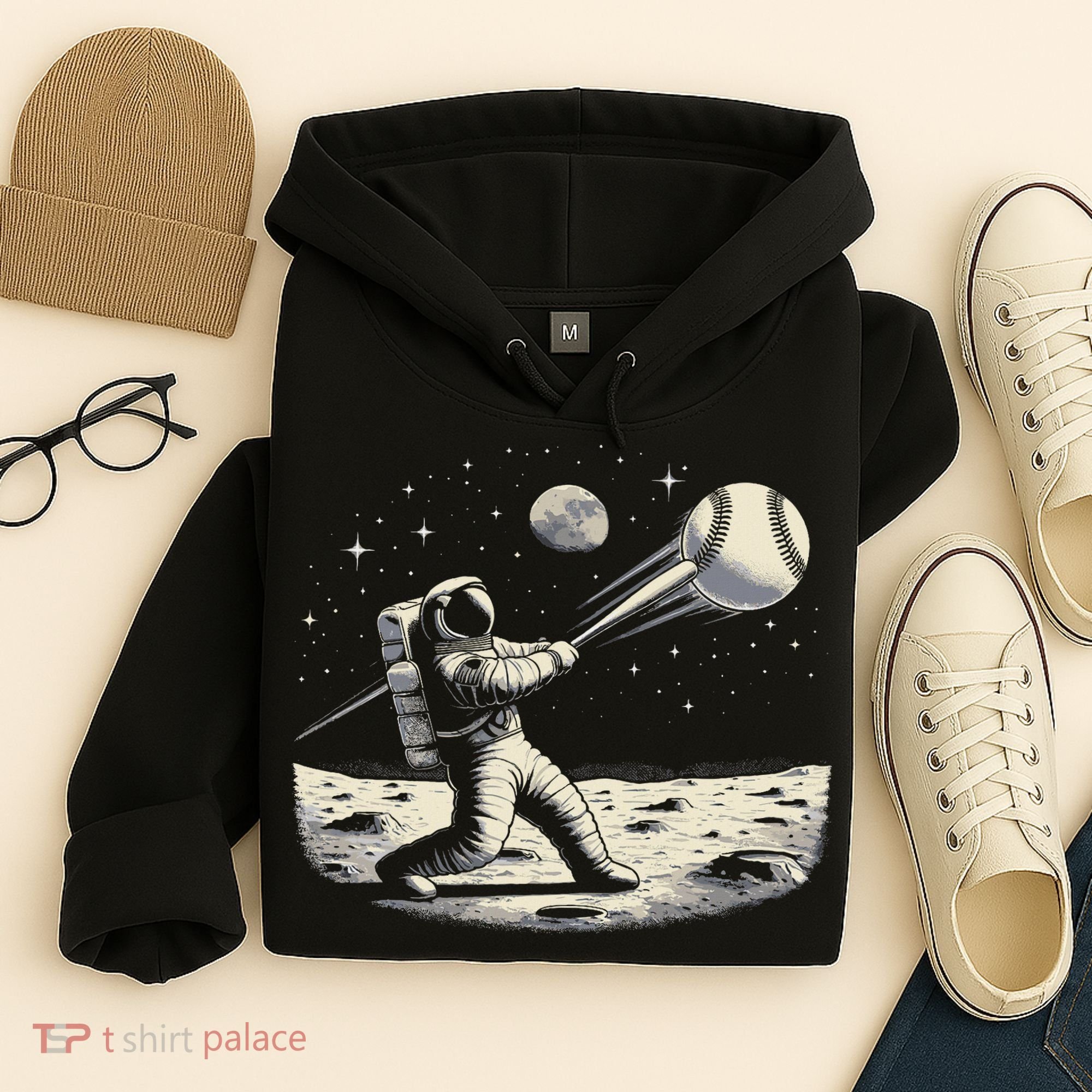 Astronaut Baseball Funny Space Baseball Hoodie