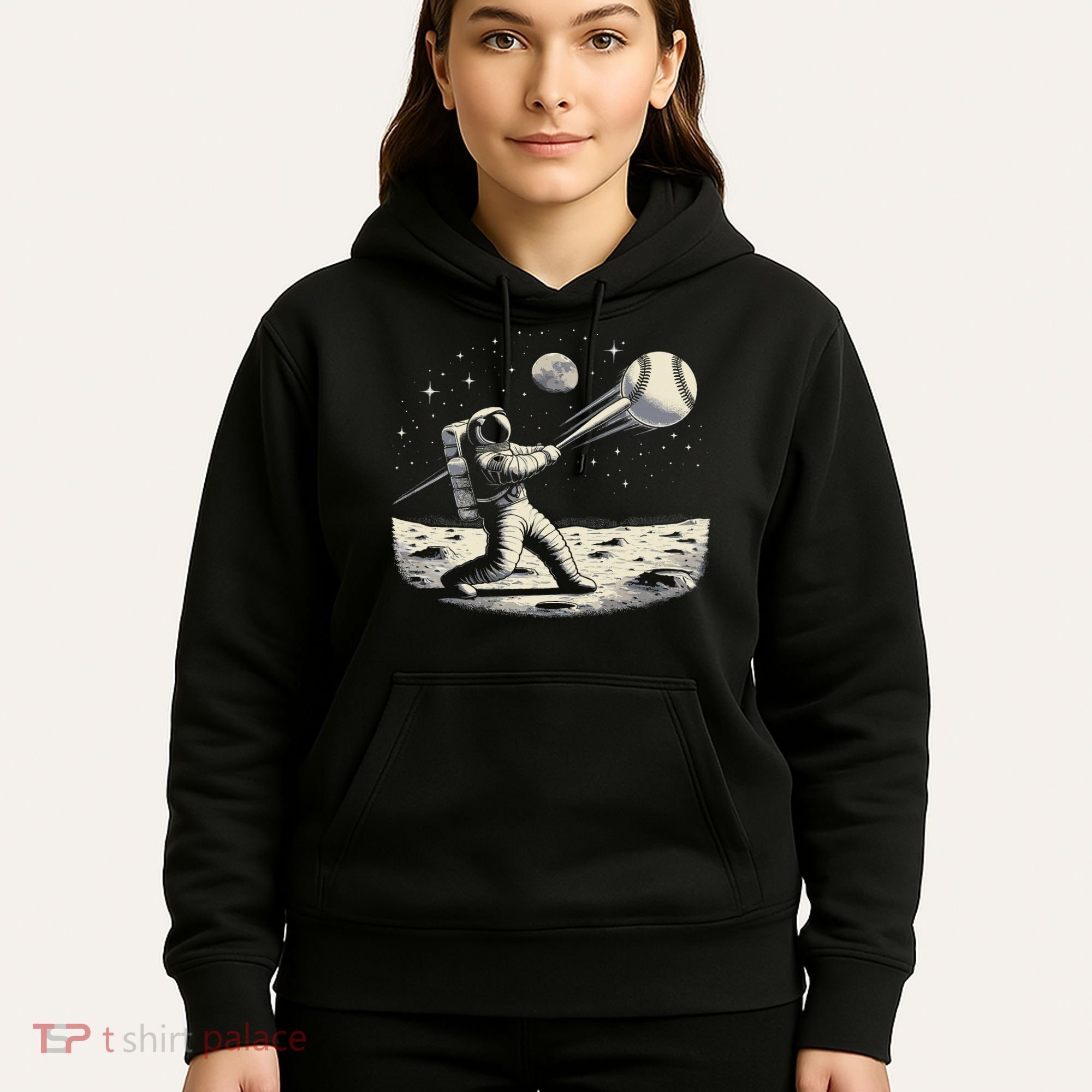 Astronaut Baseball Funny Space Baseball Hoodie