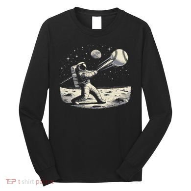 Astronaut Baseball Funny Space Baseball Long Sleeve Shirt