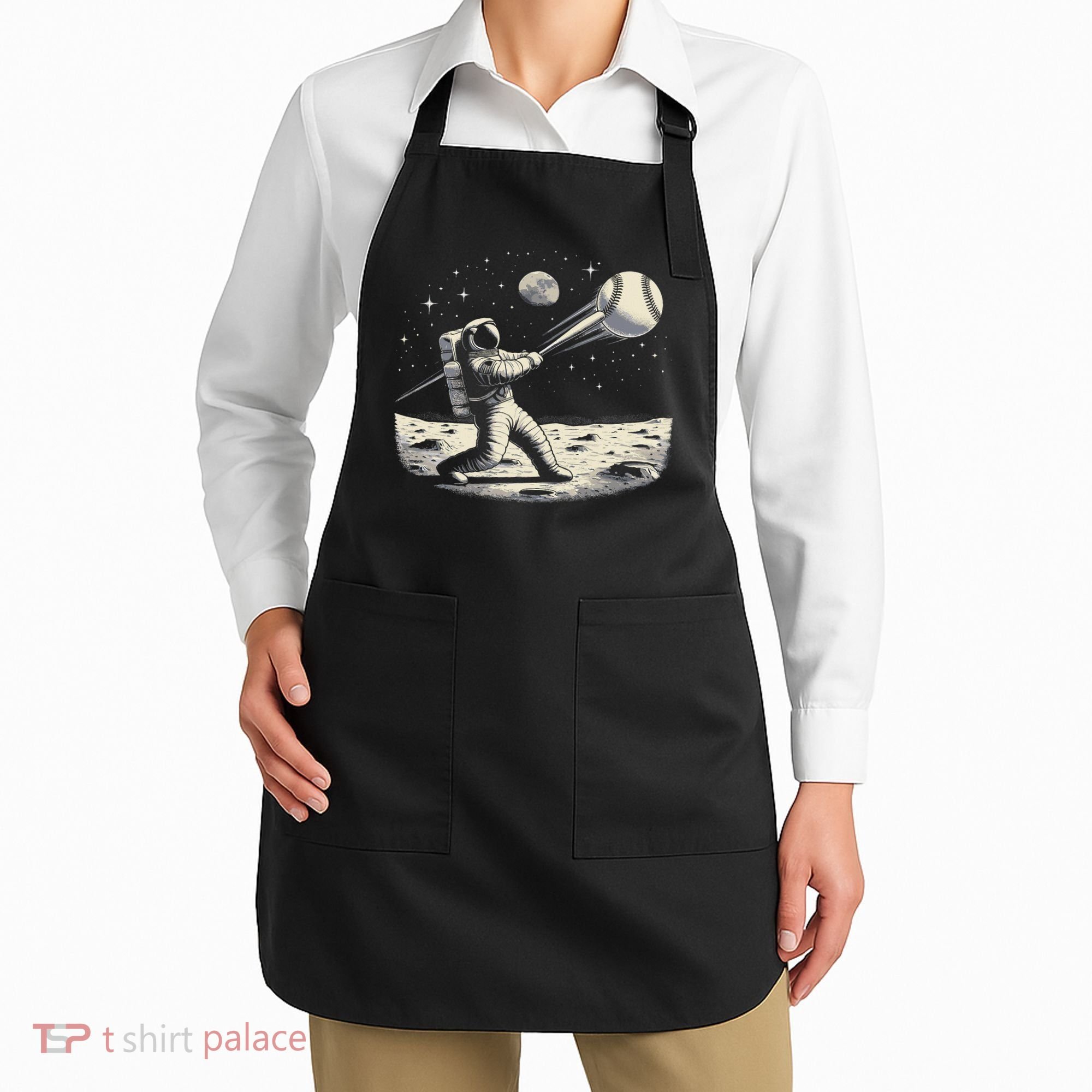 Astronaut Baseball Funny Space Baseball Apron