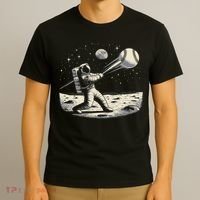 Astronaut Baseball Funny Space Baseball T-Shirt thumb 3
