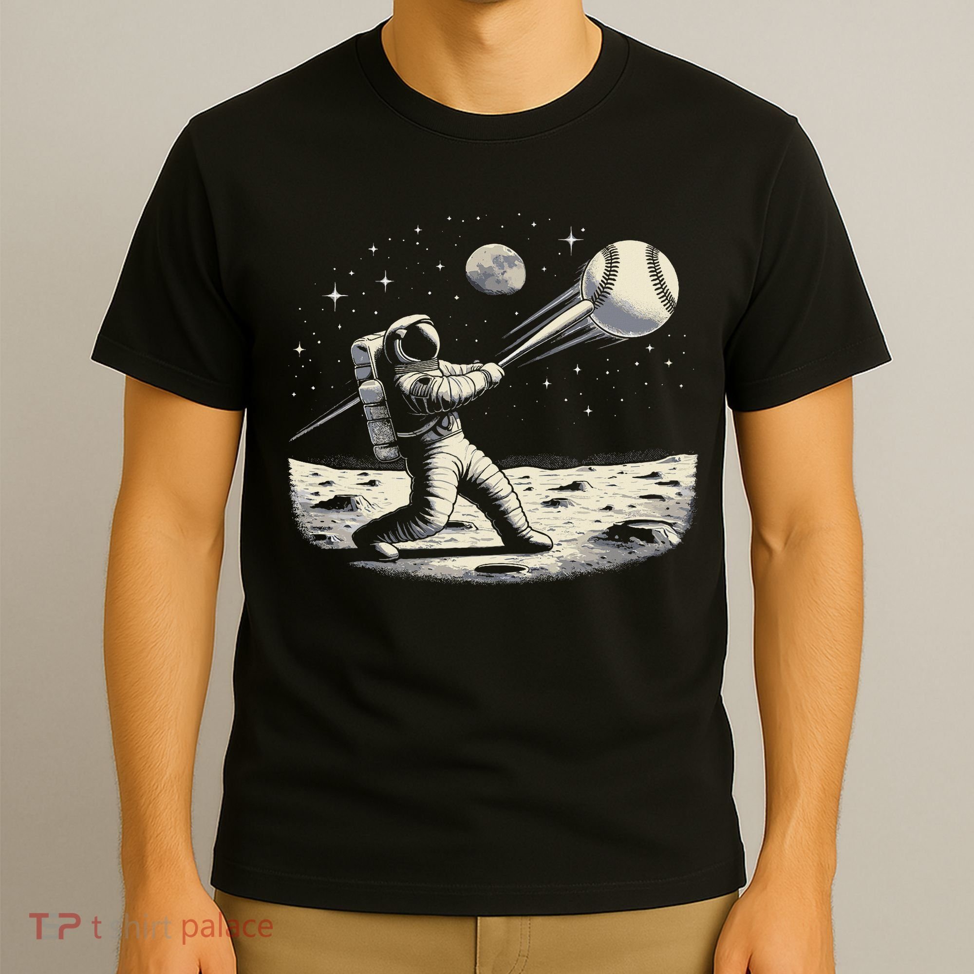 Astronaut Baseball Funny Space Baseball T-Shirt