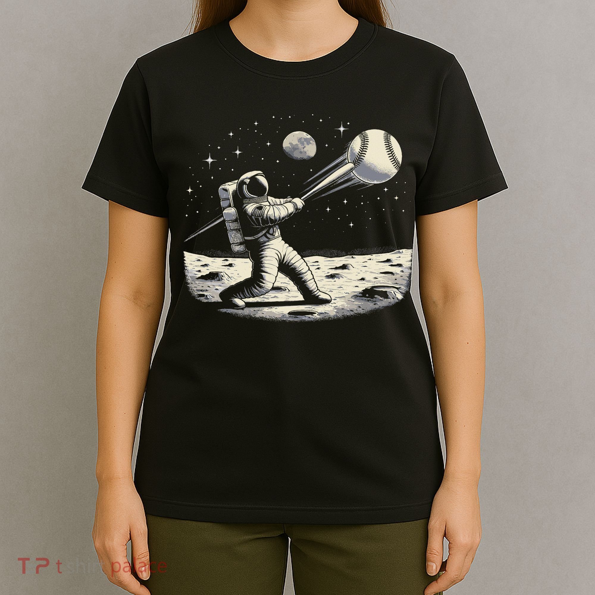 Astronaut Baseball Funny Space Baseball T-Shirt