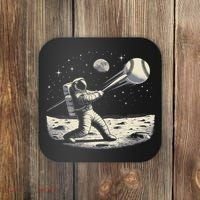 Astronaut Baseball Funny Space Baseball Coaster thumb 0