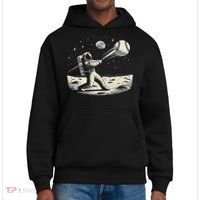 Astronaut Baseball Funny Space Baseball District V.I.T. Heavyweight Hoodie thumb 0