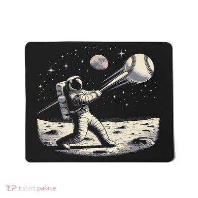 Astronaut Baseball Funny Space Baseball Mousepad