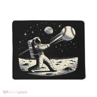 Astronaut Baseball Funny Space Baseball Mousepad thumb 0