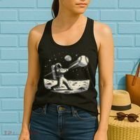 Astronaut Baseball Funny Space Baseball Women's Tank Top thumb 2
