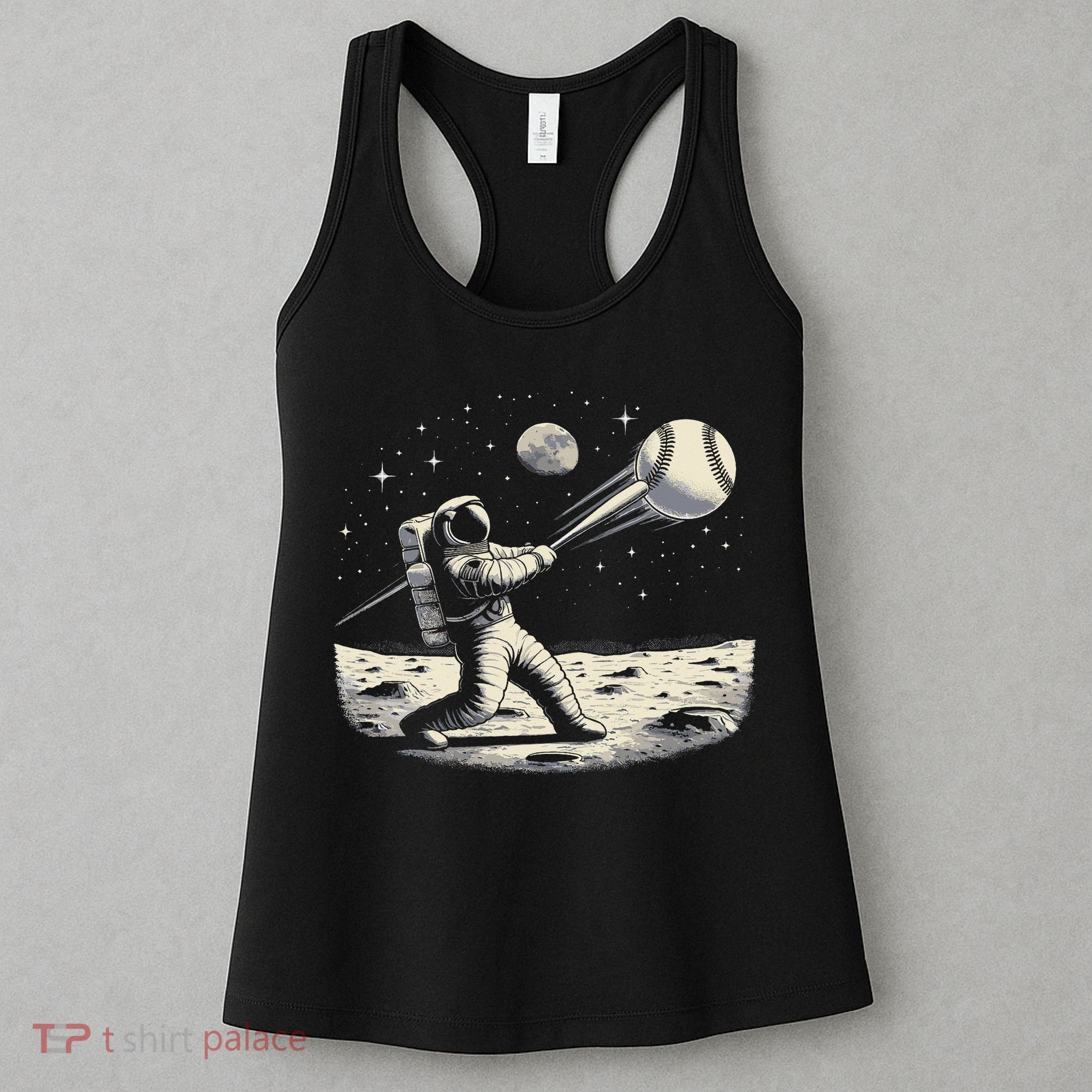 Astronaut Baseball Funny Space Baseball Women's Tank Top