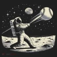 Astronaut Baseball Funny Space Baseball Hat thumb 2