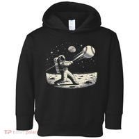 Astronaut Baseball Funny Space Baseball Toddler Hoodie thumb 0