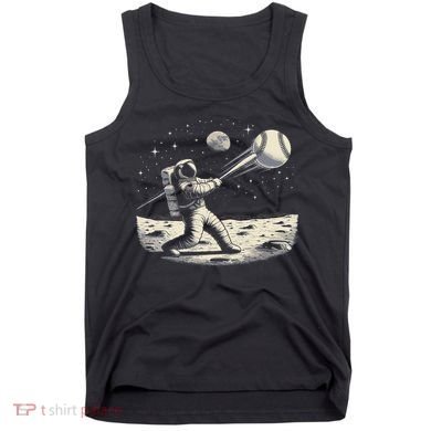 Astronaut Baseball Funny Space Baseball Tank Top