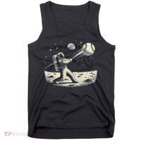 Astronaut Baseball Funny Space Baseball Tank Top thumb 0