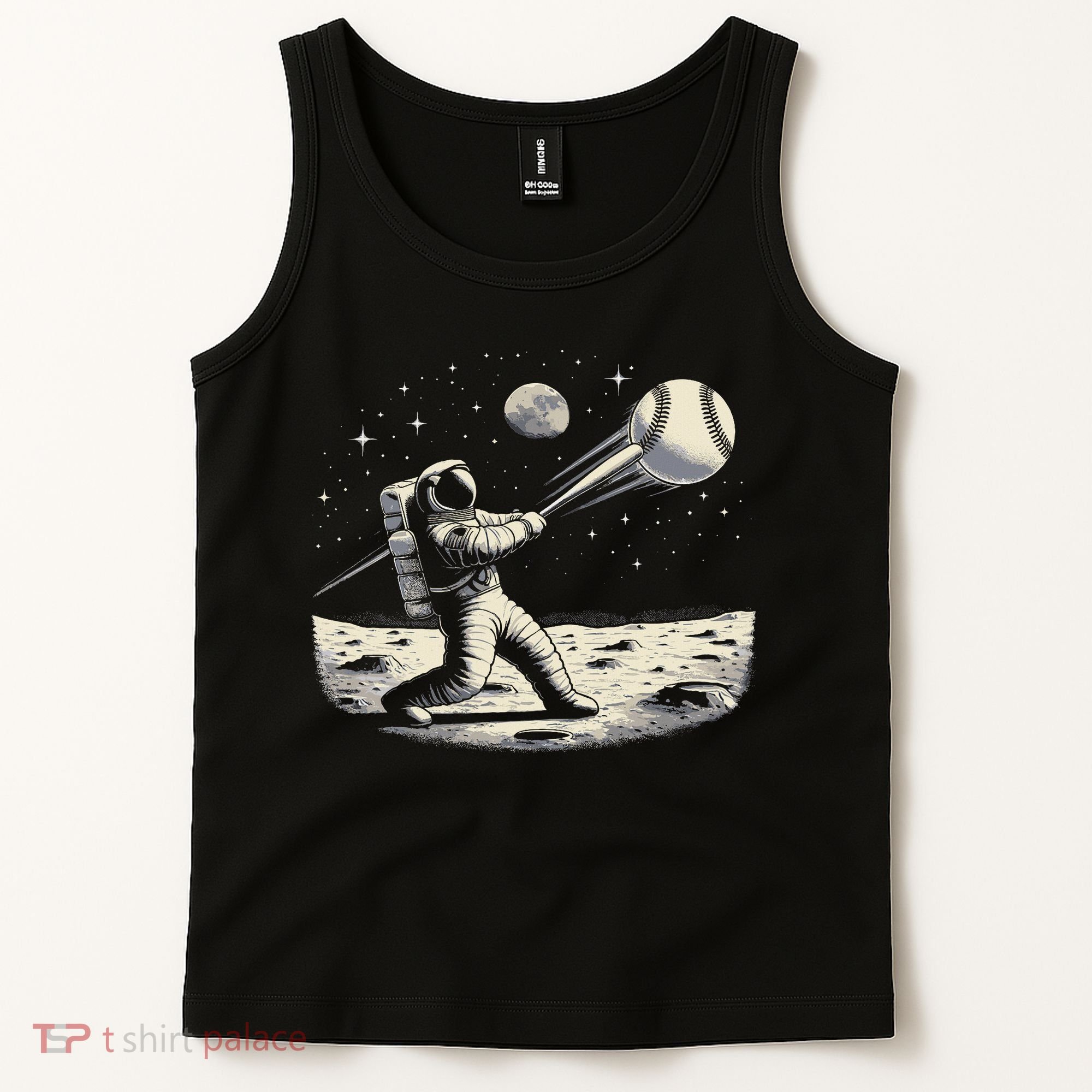 Astronaut Baseball Funny Space Baseball Tank Top