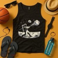 Astronaut Baseball Funny Space Baseball Tank Top thumb 4