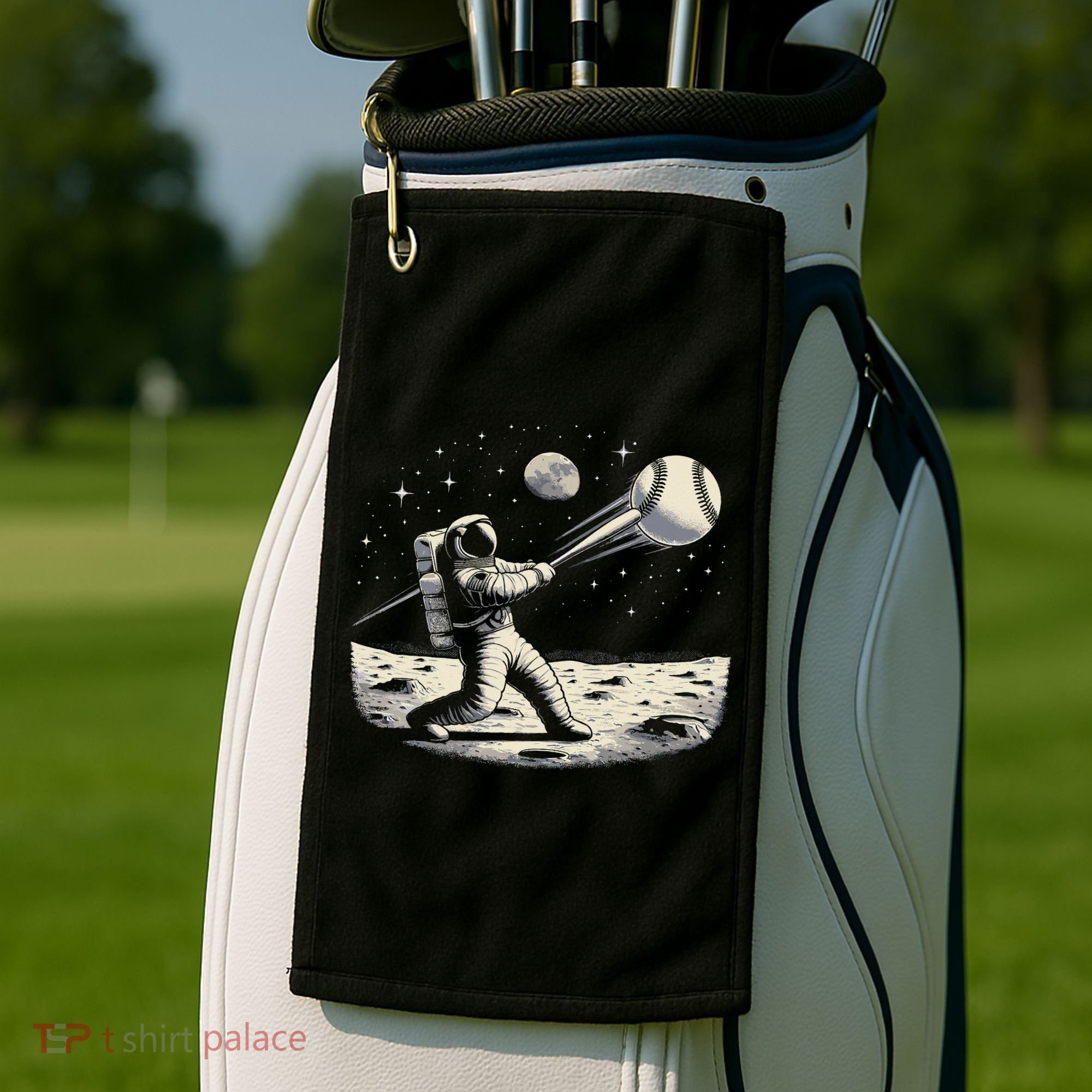 Astronaut Baseball Funny Space Baseball Golf Towel