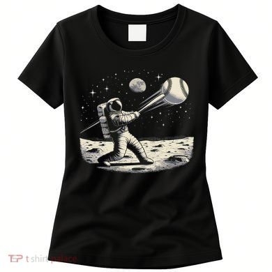 Astronaut Baseball Funny Space Baseball Women's T-Shirt