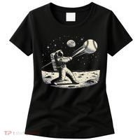 Astronaut Baseball Funny Space Baseball Women's T-Shirt thumb 0