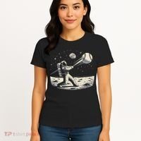 Astronaut Baseball Funny Space Baseball Women's T-Shirt thumb 4
