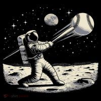 Astronaut Baseball Funny Space Baseball Women's T-Shirt thumb 6