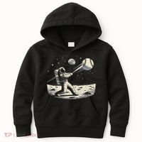 Astronaut Baseball Funny Space Baseball Kids Hoodie thumb 0