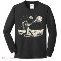 Astronaut Baseball Funny Space Baseball Kids Long Sleeve Shirt thumb 0