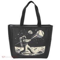 Astronaut Baseball Funny Space Baseball Tote Bag thumb 0