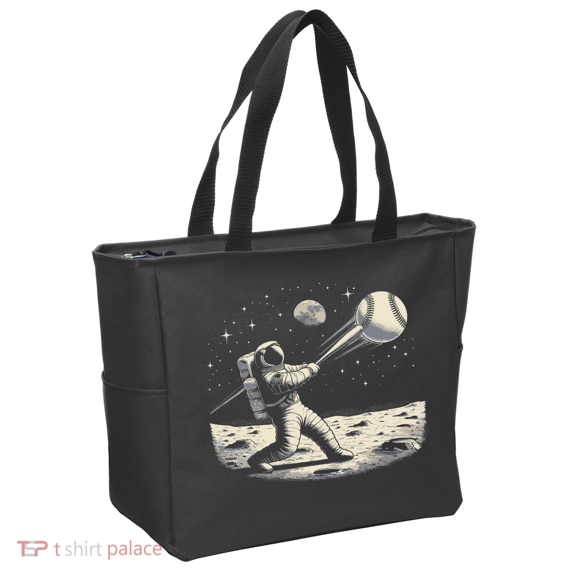 Astronaut Baseball Funny Space Baseball Tote Bag