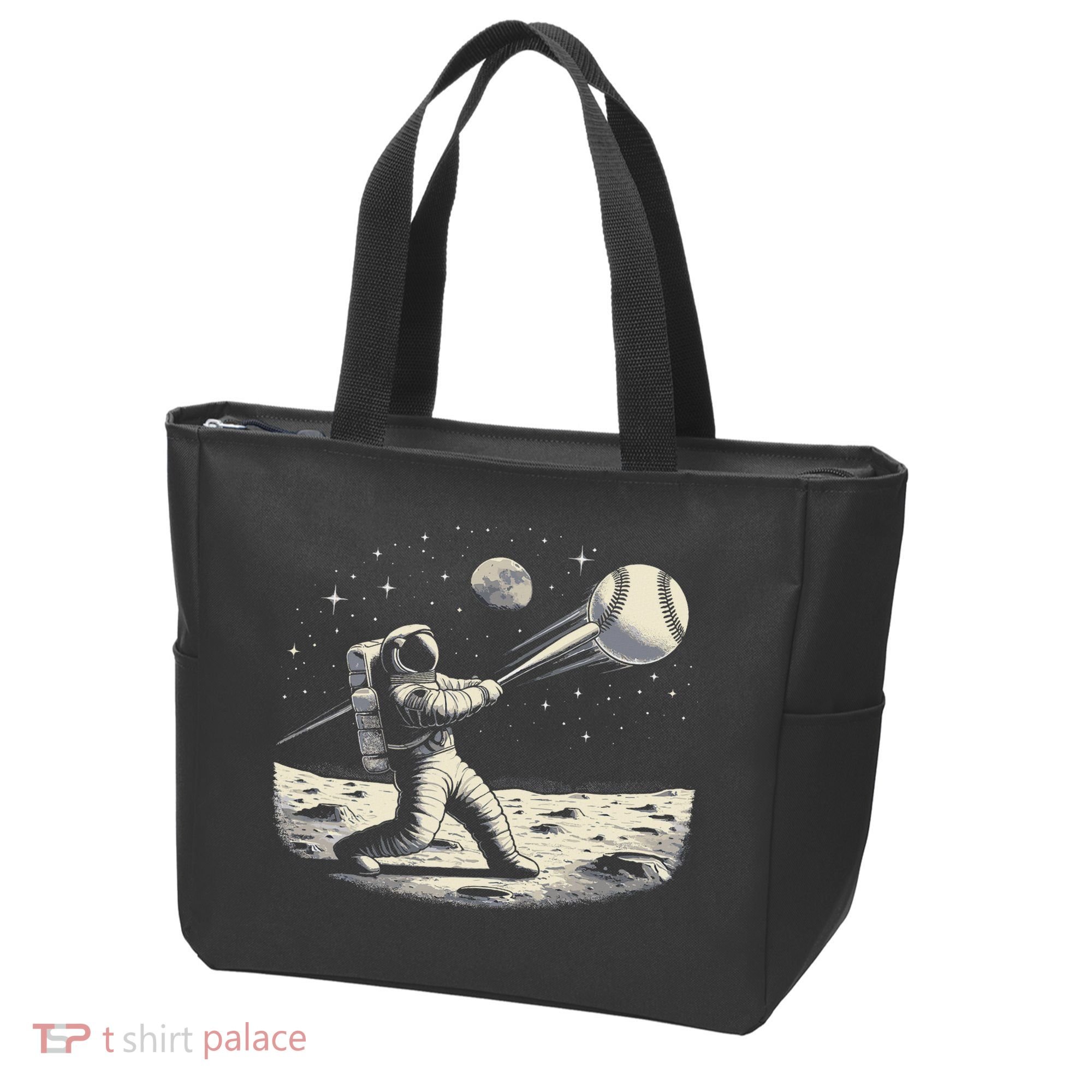 Astronaut Baseball Funny Space Baseball Tote Bag