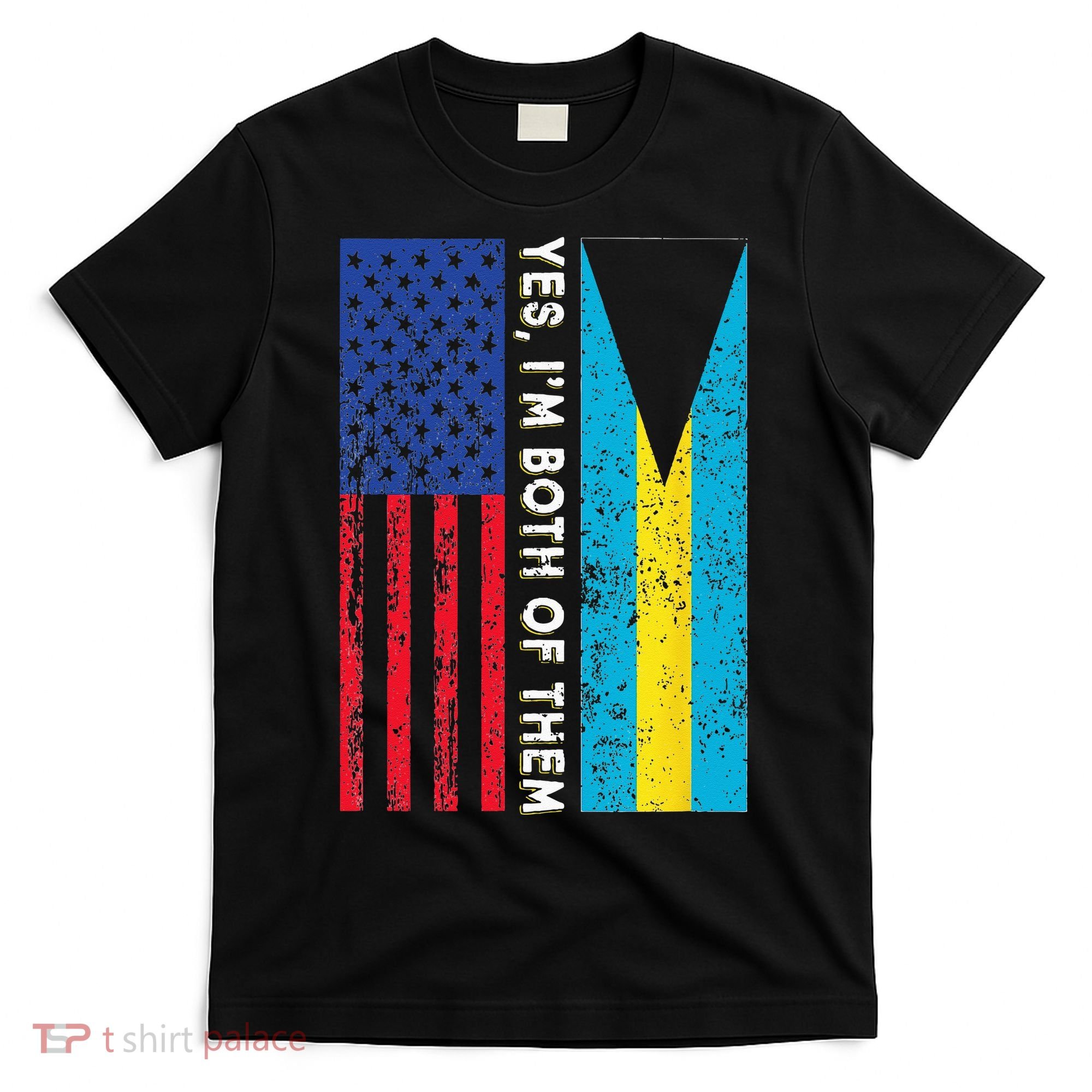 American Bahamian Flag Bahamas Island Flag Bahamian Travel T-Shirt