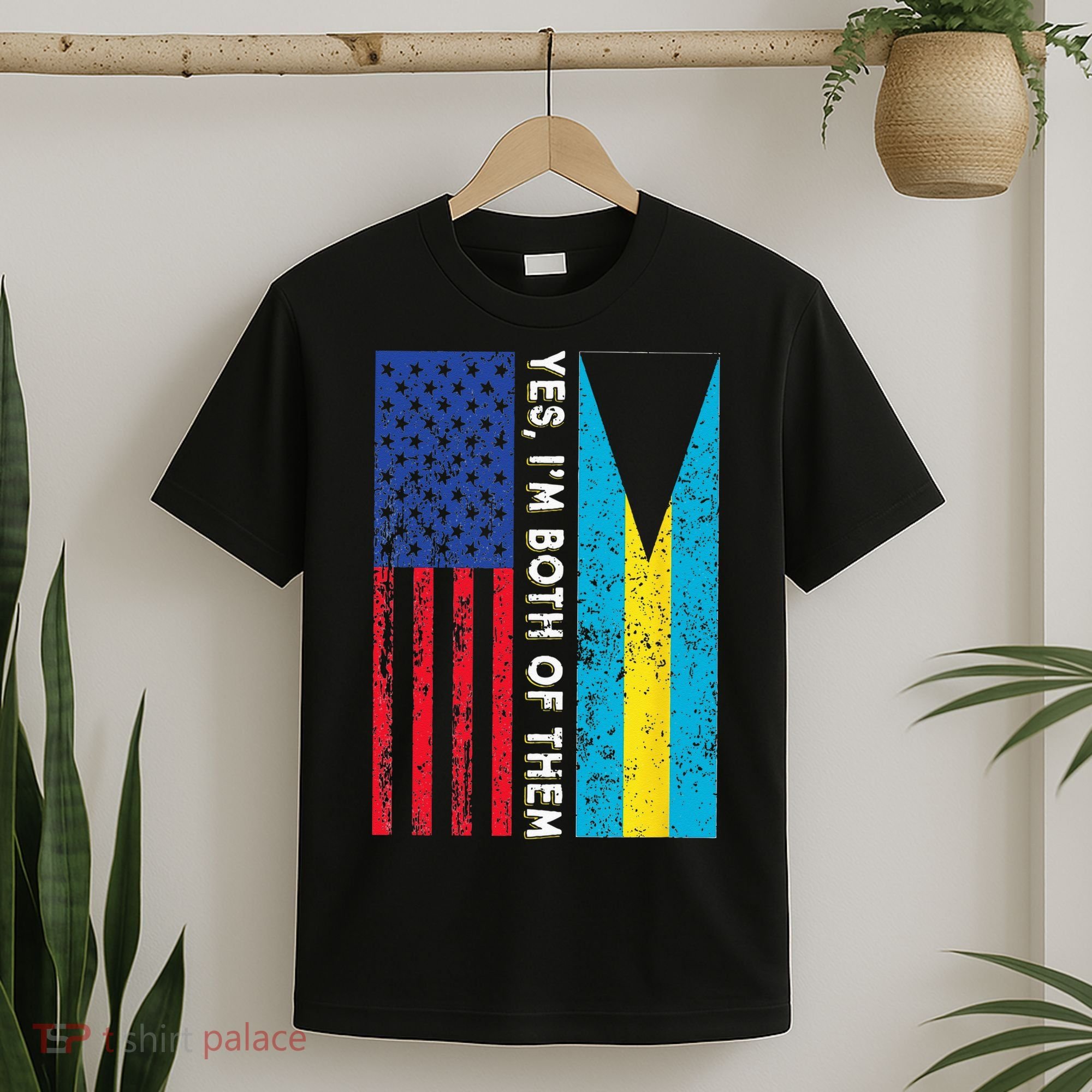 American Bahamian Flag Bahamas Island Flag Bahamian Travel T-Shirt